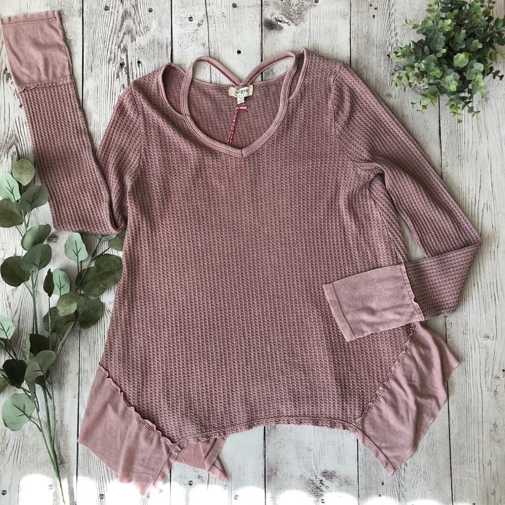 Mauve Cut Out Top